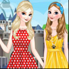Frozen Sisters in Disneyland